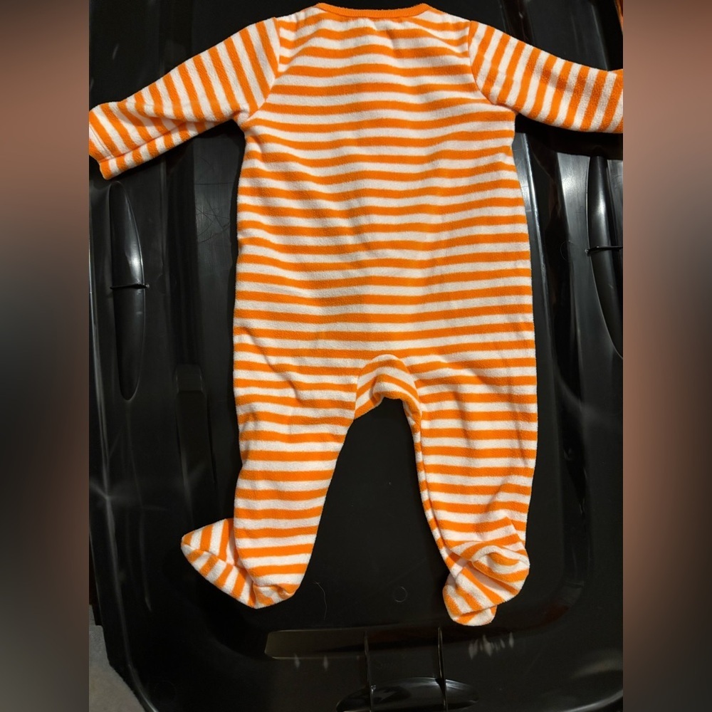 My First Halloween Striped Footie Pajamas- 3M - Picture 3 of 3